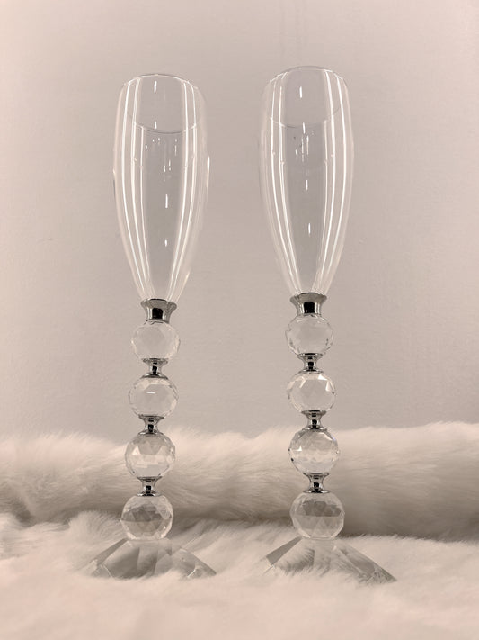 Luxurious Champagne Glass -Crystal Stem