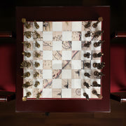 Vintage Map Chess borad with Greek Metal Players