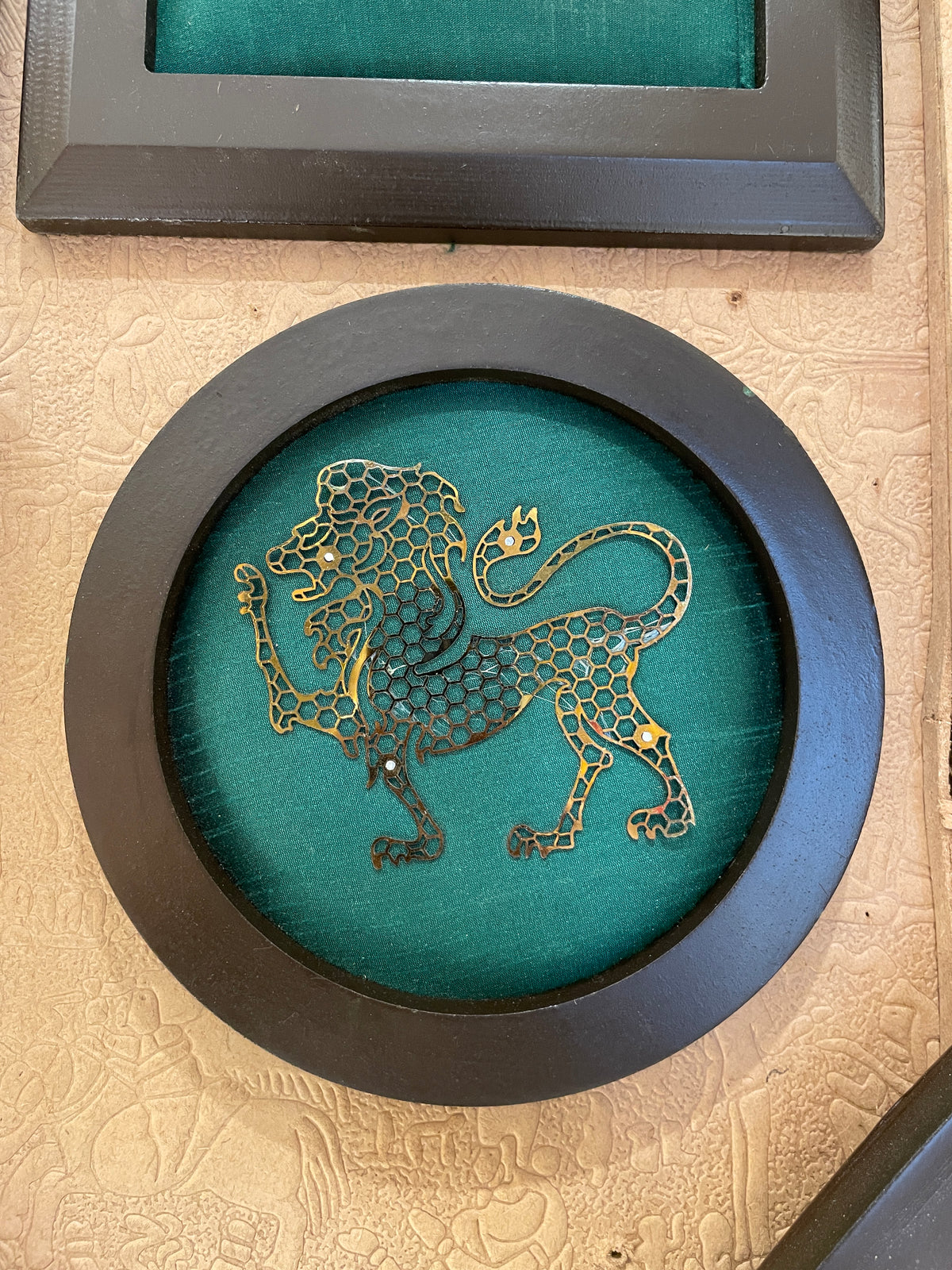 Leo Zodiac Star Sign Metal Wall Art | Premium Engineered Wooden Frame | Luxury Astrology-Inspired Home Décor | Made by ESTUDIO