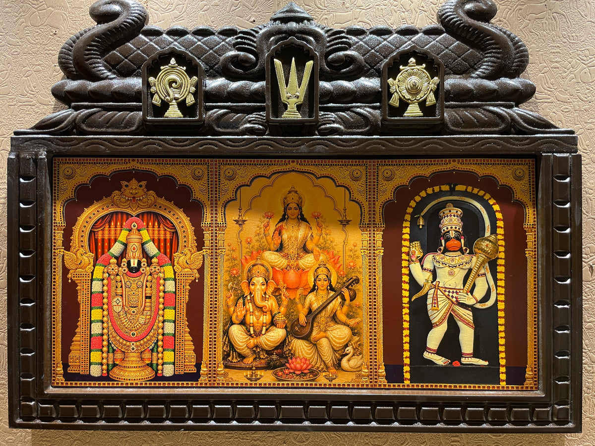5 Gods in One Gold Leaf Art