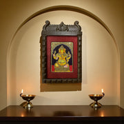 Trayakshara Ganapati Tanjore Painting