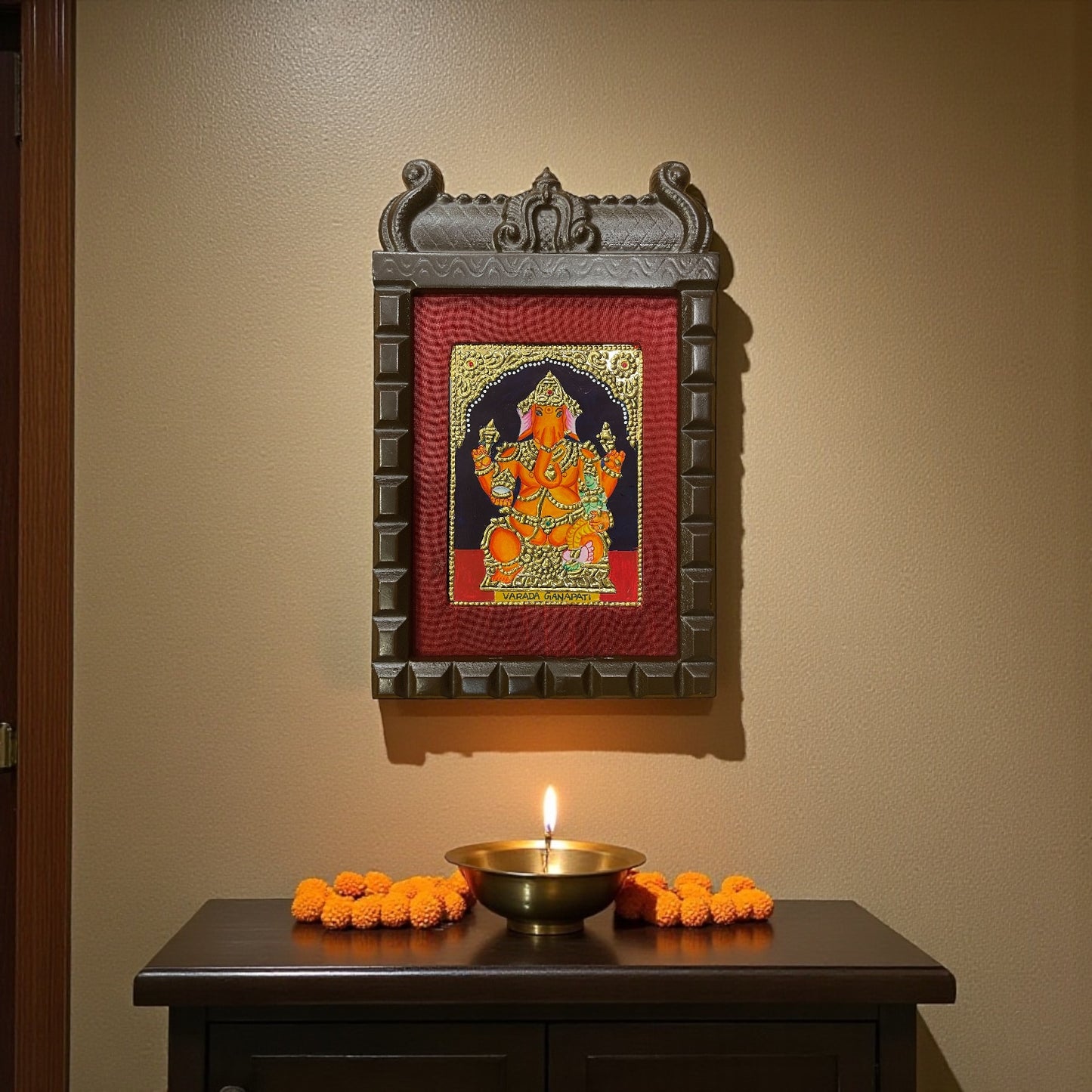 Varada Ganapati Tanjore Painting