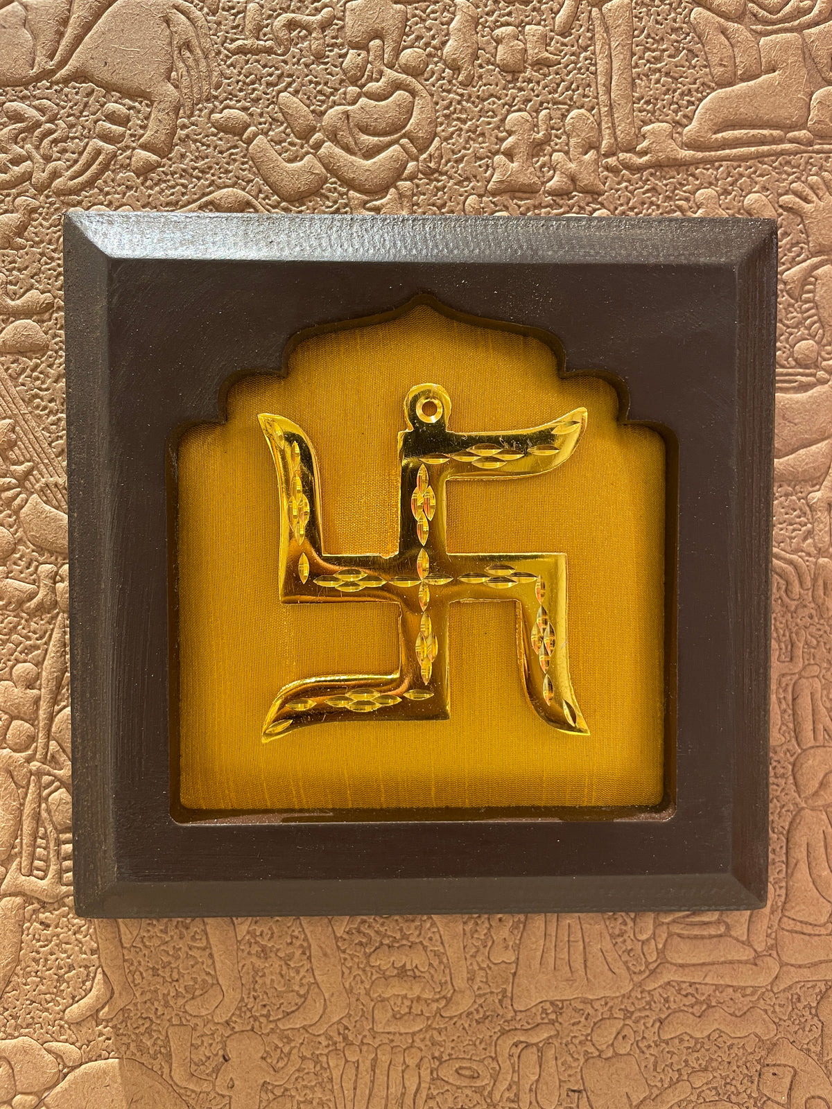 9-Piece Brass Wall Art Set | Om, Hanuman Gada, Swastik, Lotus, Tortoise, Shankh, Kalpavriksha & Lord Shiva | Vastu Home Décor | ESTUDIO