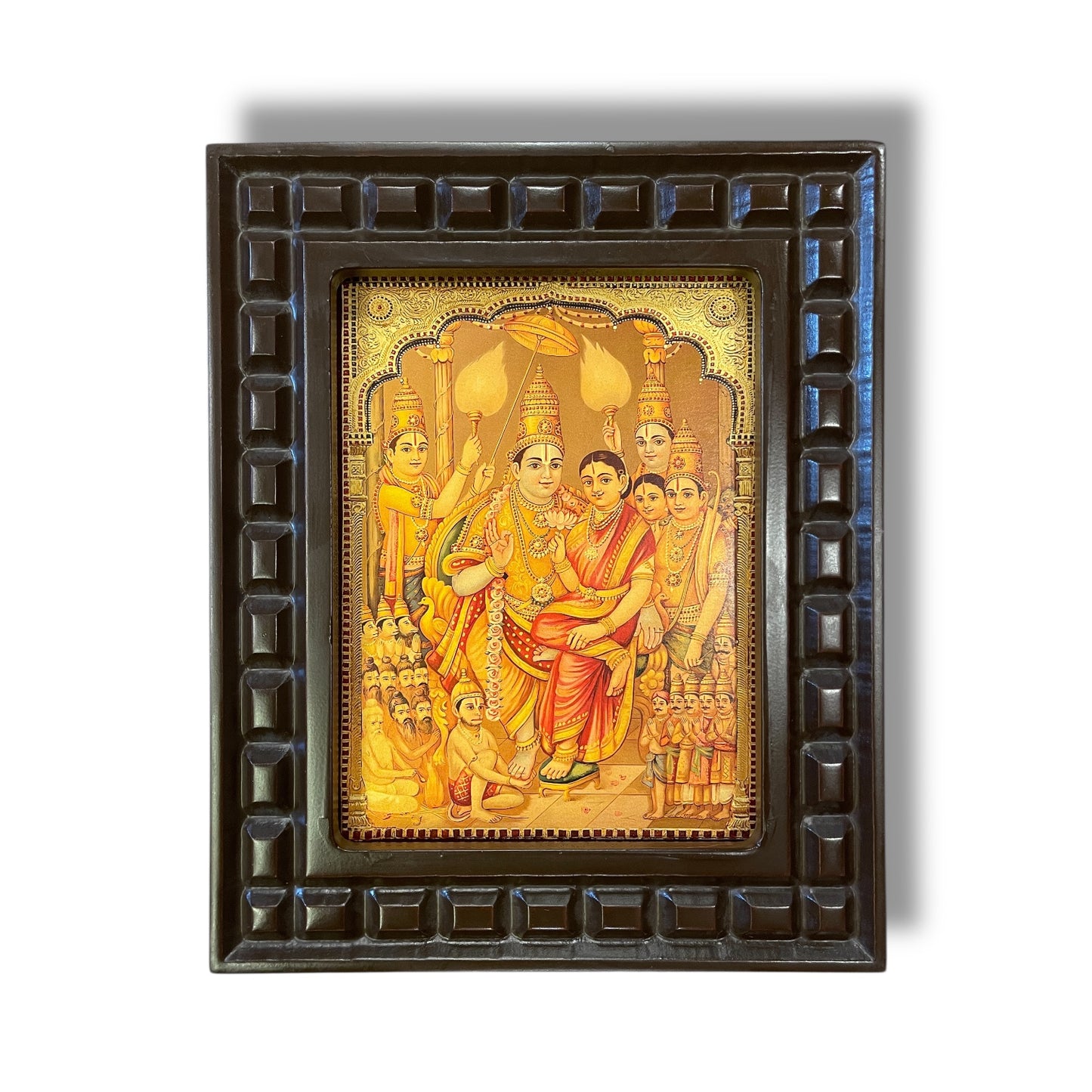 Rama Pattabhishekam -2 Wall Art in Wooden Frame.