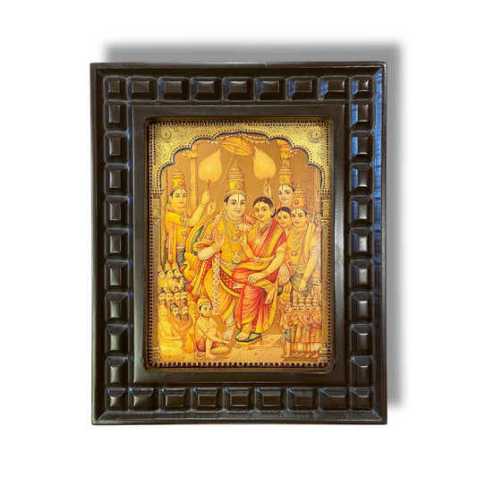 Rama Pattabhishekam -2 Wall Art in Wooden Frame.