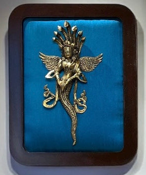 Brass Divine Wall Art Set with Sky Blue Backdrop by Estudio