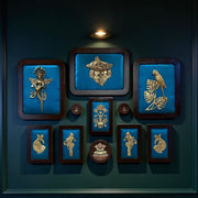 Brass Divine Wall Art Set with Sky Blue Backdrop by Estudio