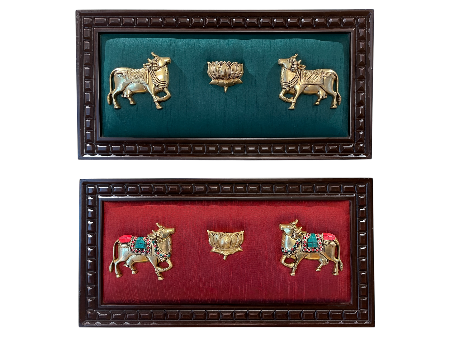 Brass Kamadhenu with Lotus – Symbol of Abundance & Prosperity