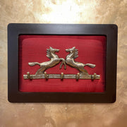 Key Hanger, Pure Brass Designer Key Hangers  with Silk Backdrop
