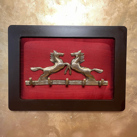 Key Hanger, Pure Brass Designer Key Hangers  with Silk Backdrop