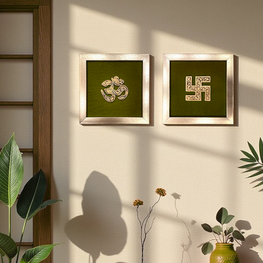 Brass Om & Swastik Frames-4