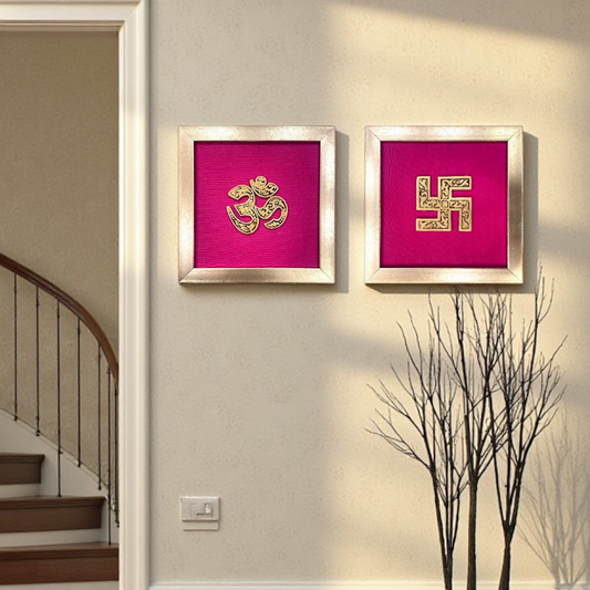Brass Om & Swastik Frames-3