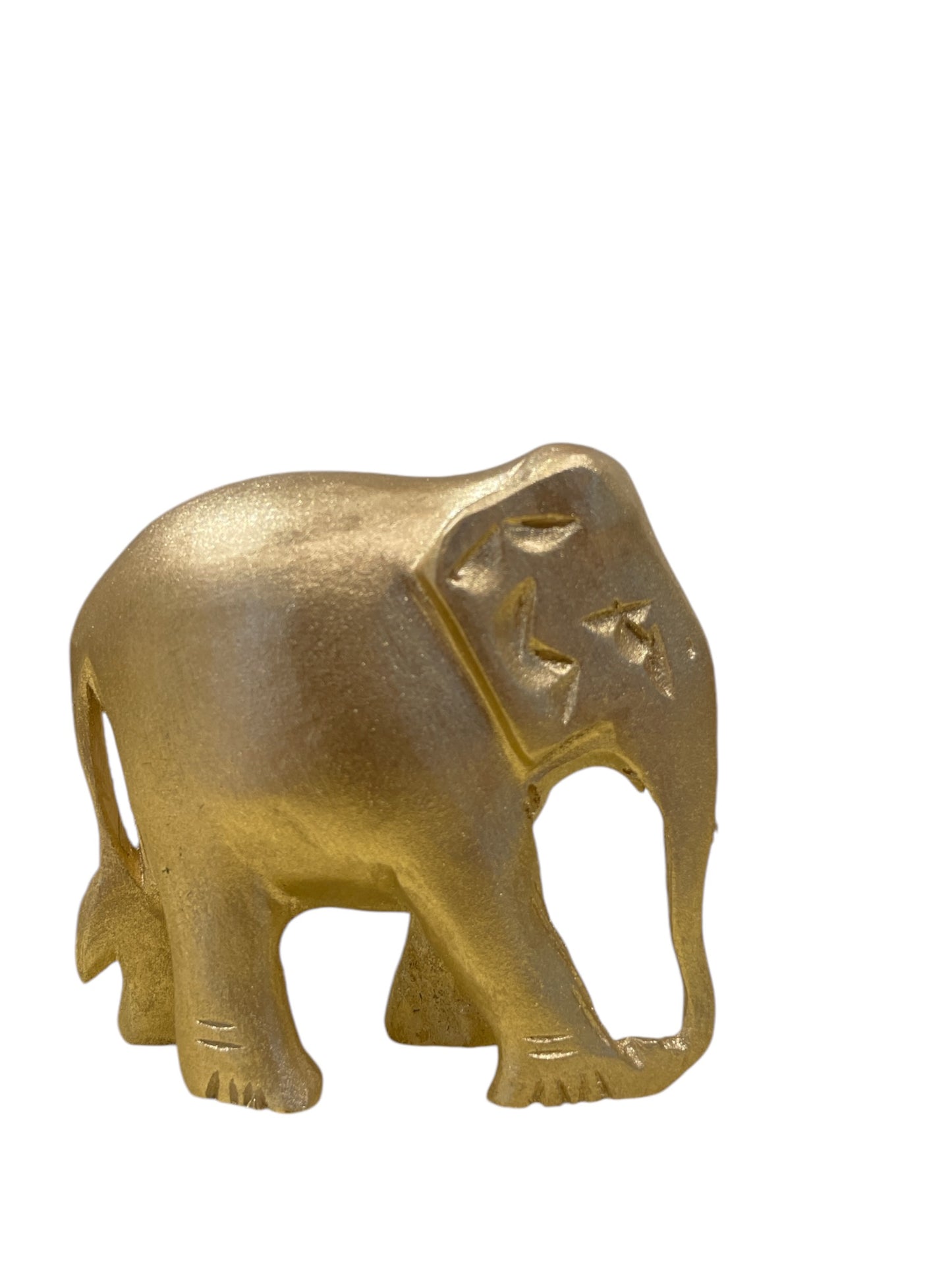 Wooden Vastu Elephants - Gold Painted