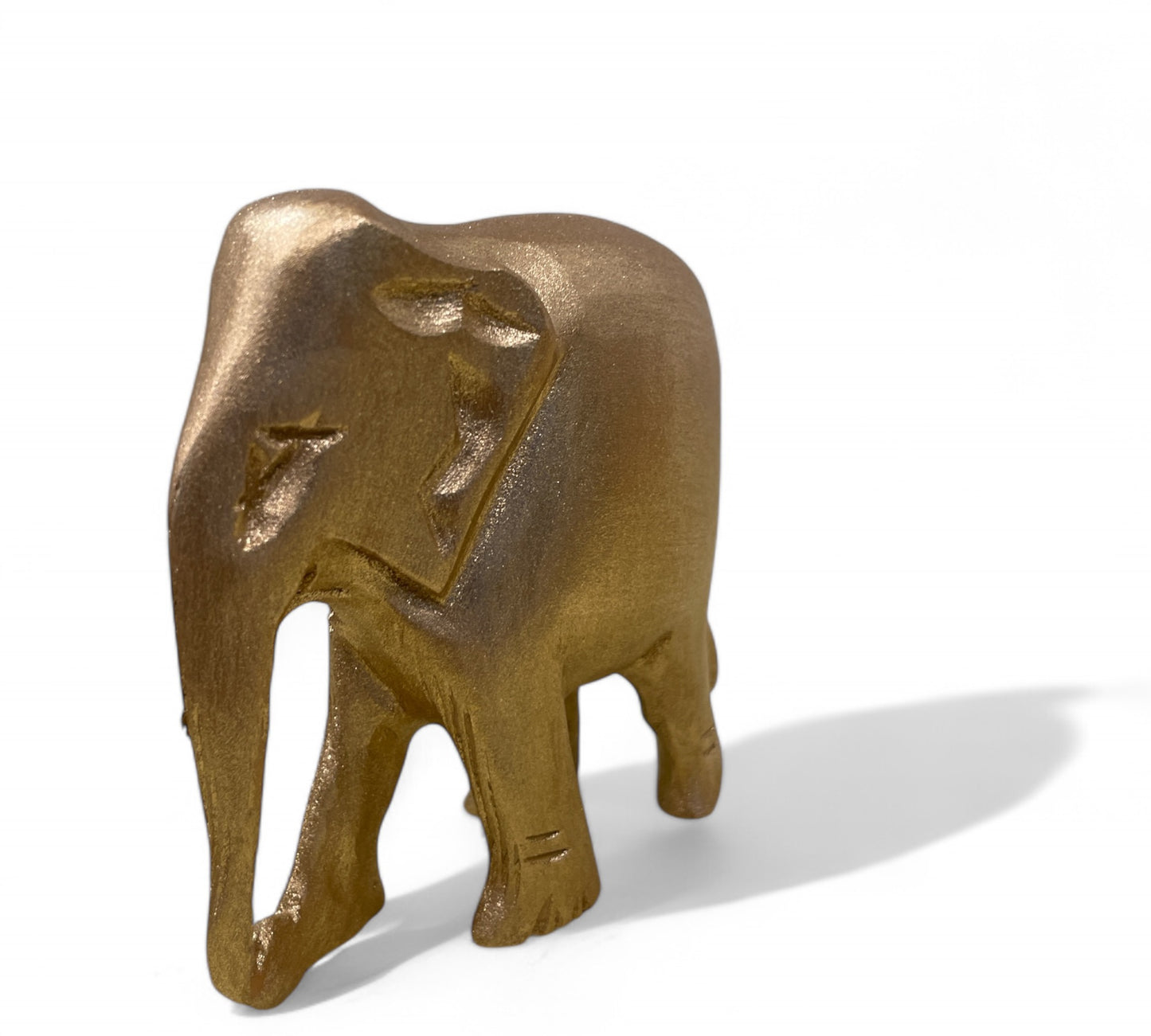 Wooden Vastu Elephants - Gold Painted