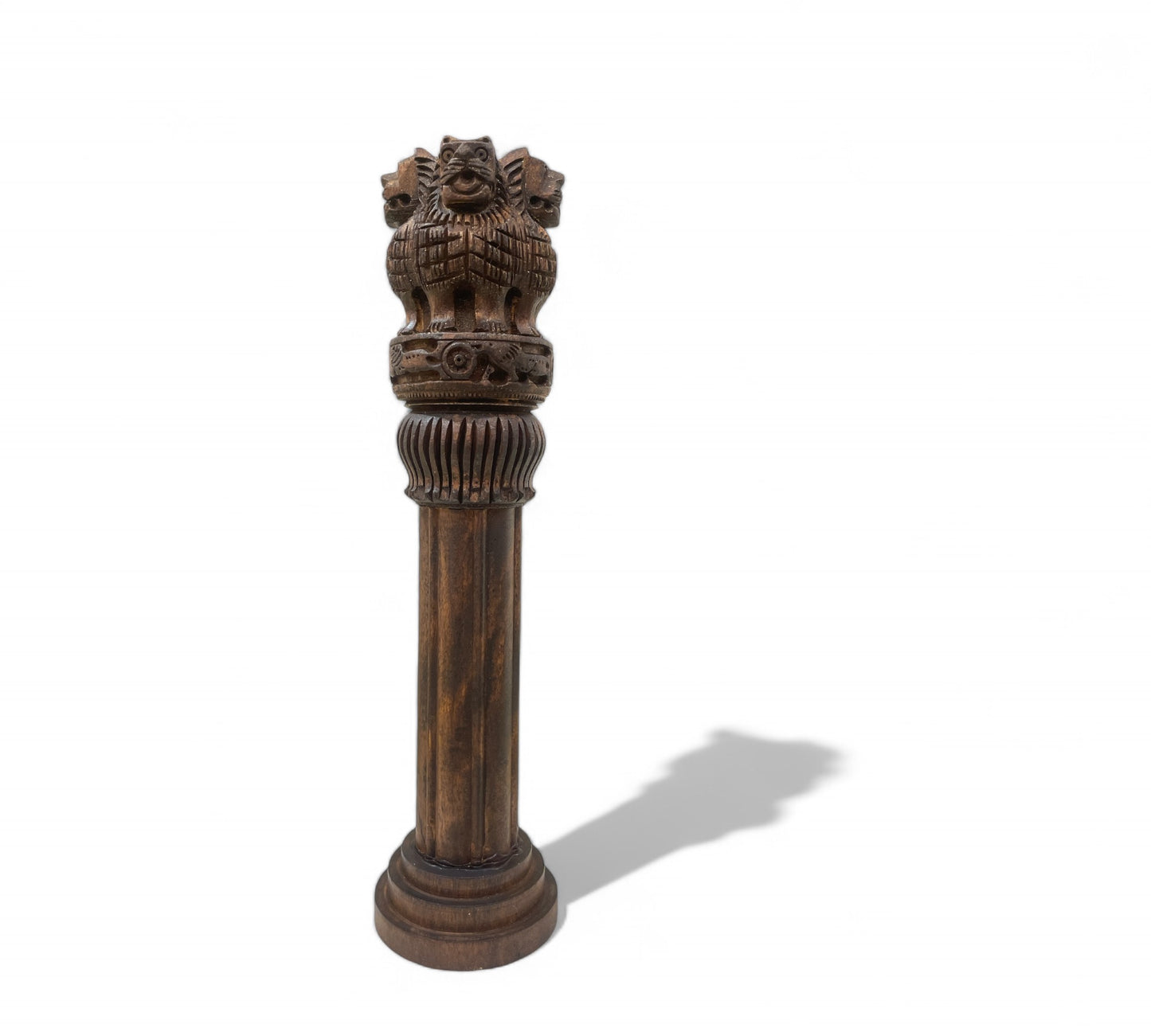 The Regal Ashoka Pillar : Wooden Sculpture