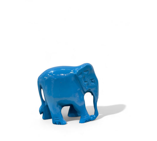 Wooden Vastu Elephants - Blue