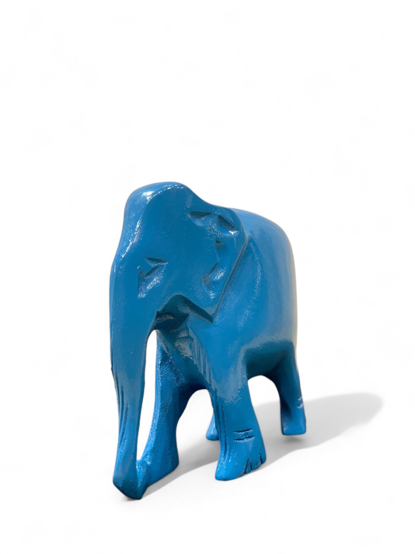 Wooden Vastu Elephants - Blue