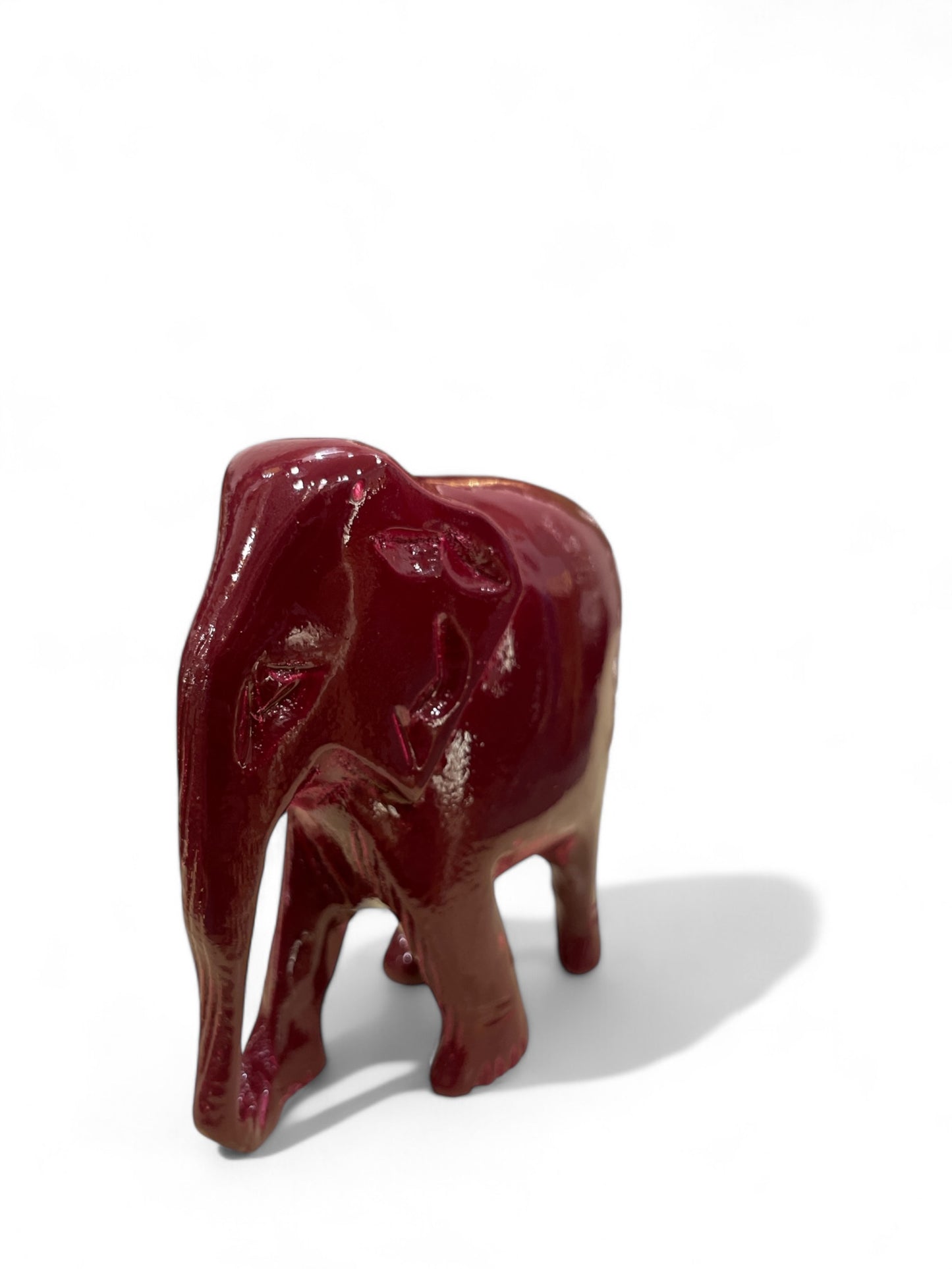 wooden Vastu Elephants - Red