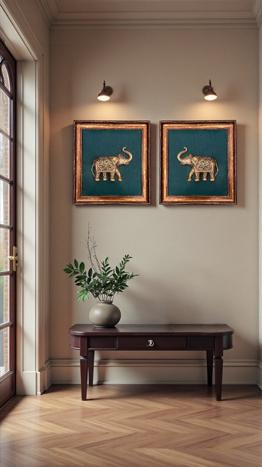 Brass Elephants Large Size– Symbols of Strength & Prosperity