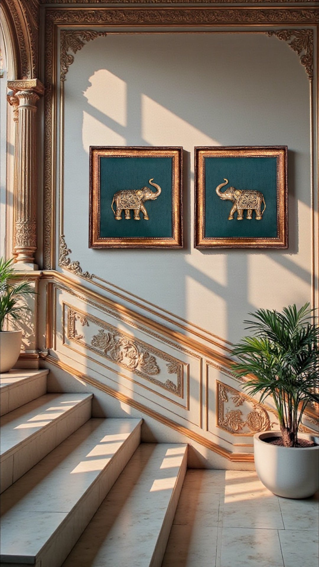 Brass Elephants Large Size– Symbols of Strength & Prosperity
