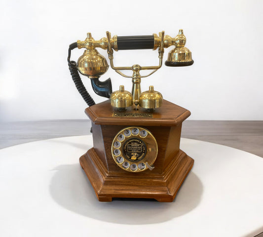 Antique Vintage Wooden Telephone- Seimens Brothers Edition