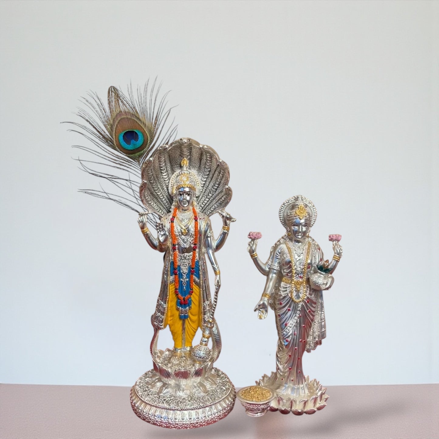 92.5 Sterling Silver Lakshmi Narayan Idols