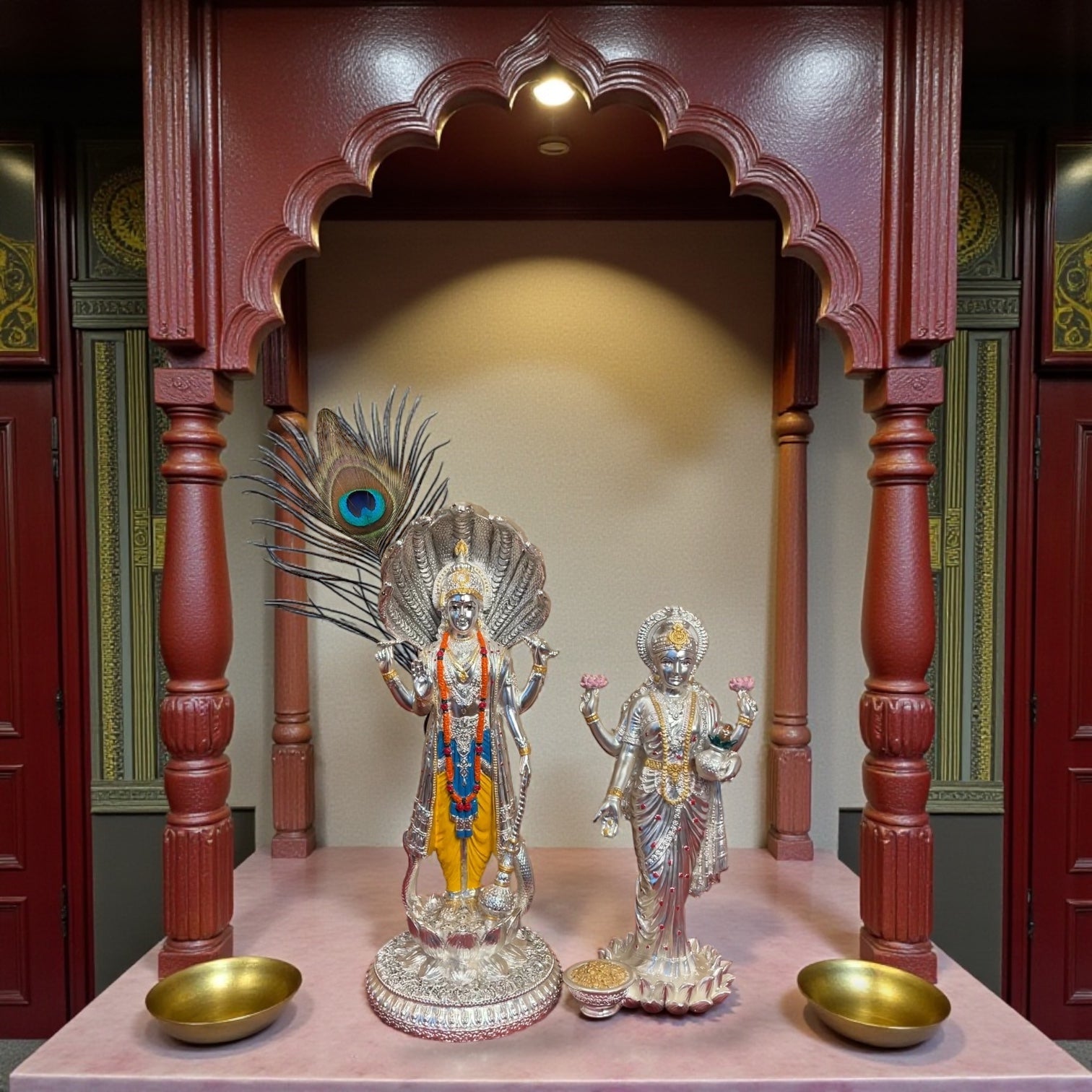 92.5 Sterling Silver Lakshmi Narayan Idols