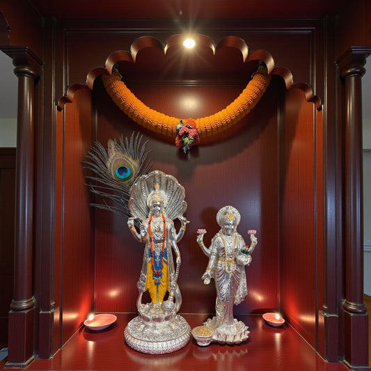 92.5 Sterling Silver Lakshmi Narayan Idols