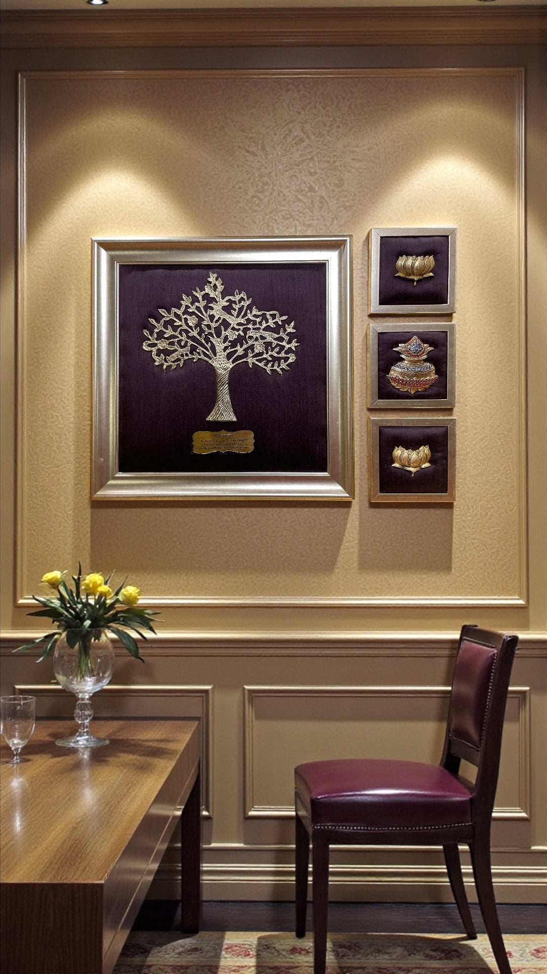 Kalpavriksha of Abundance – Handcrafted Brass Tree with Lotus &amp; Kalash