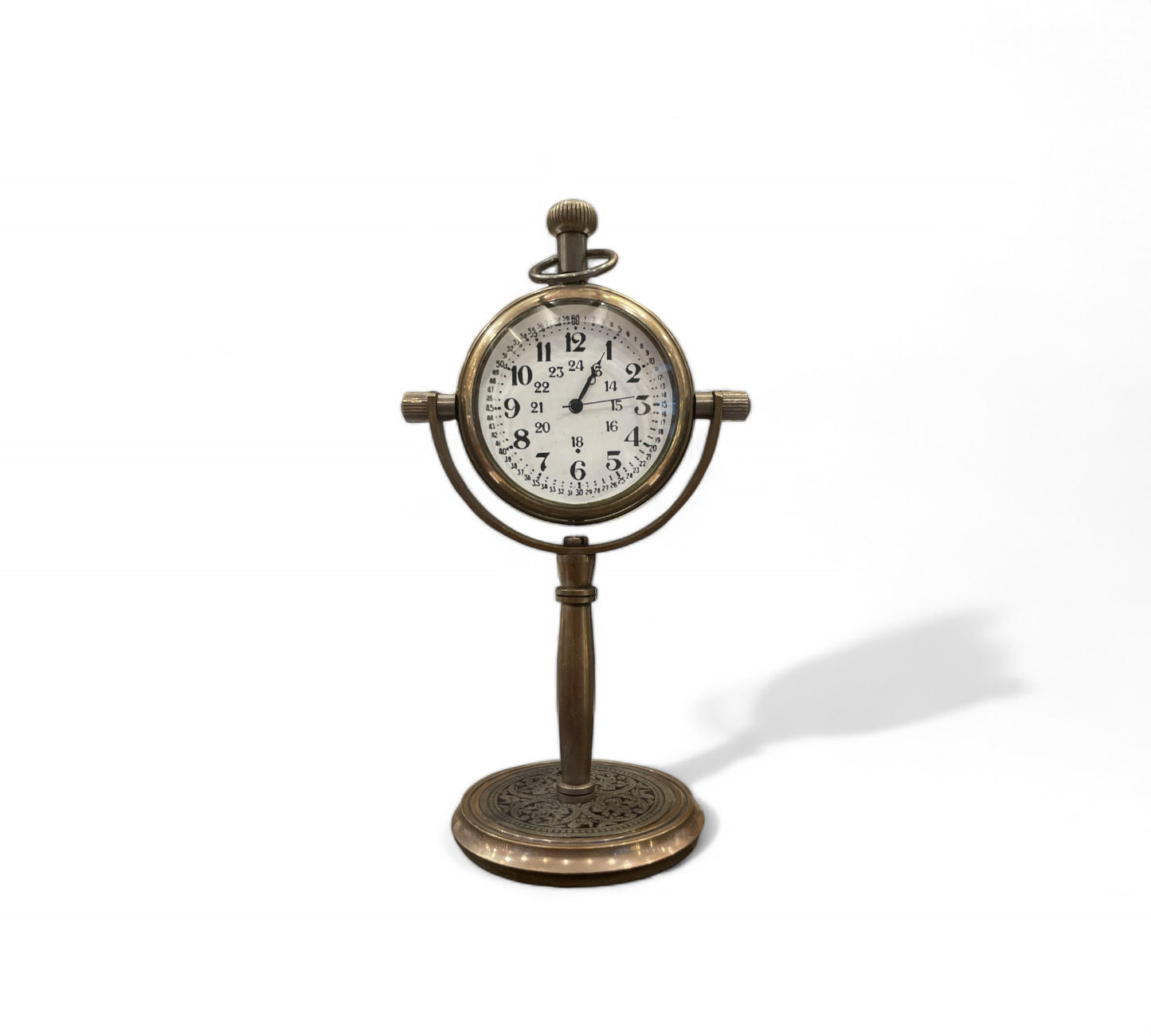 Antique Brass Table Clock