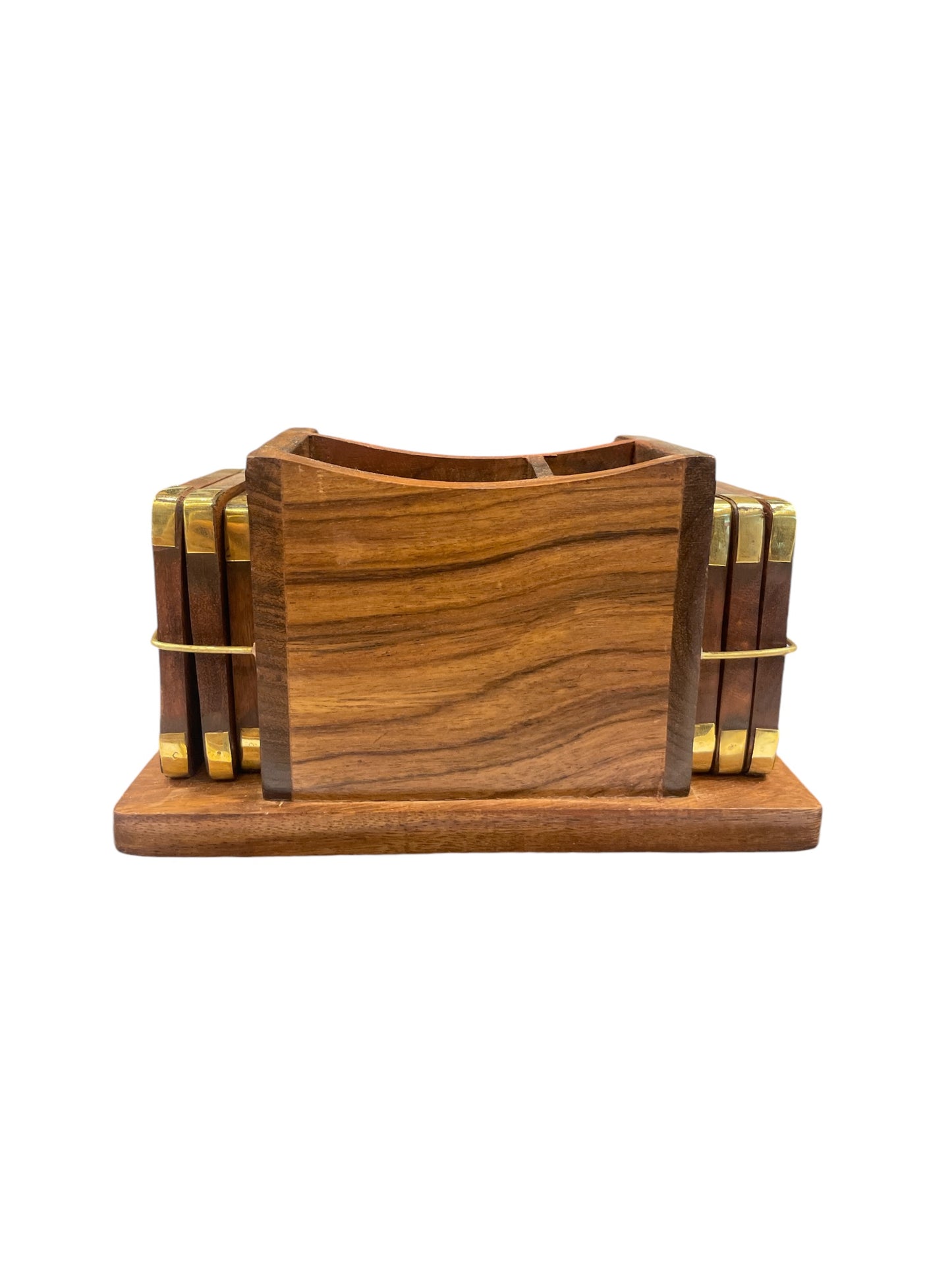 Wooden Pen Holder & Coaster