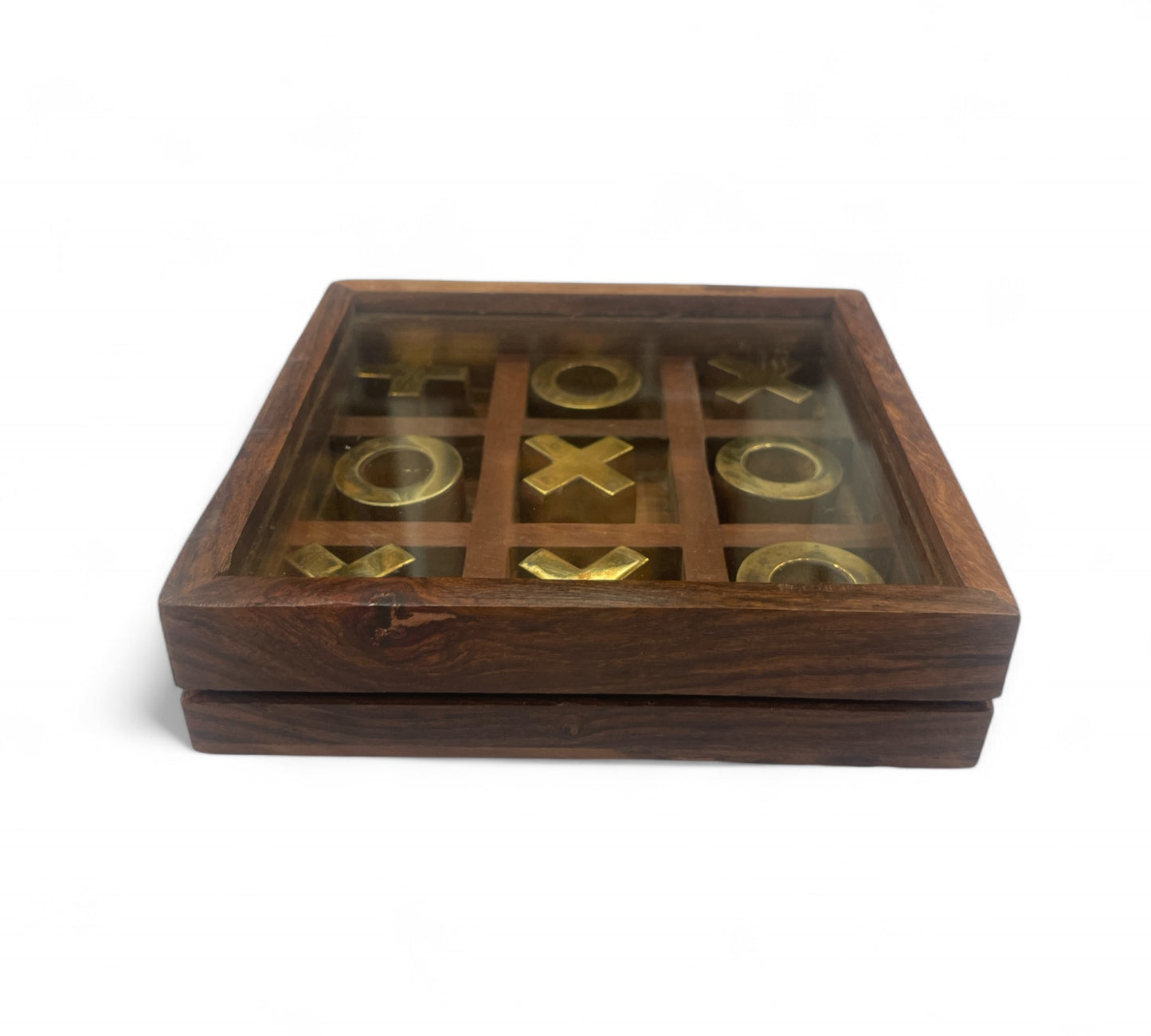 Wooden Tic-Tac-Toe Game Box