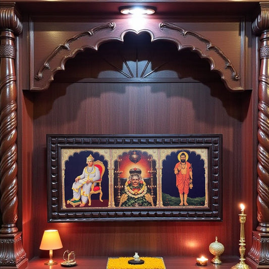 Trinity of Gurus Sacred Frame – Basavanna, Shree Siddeshwara & Tippe Rudra Swamy