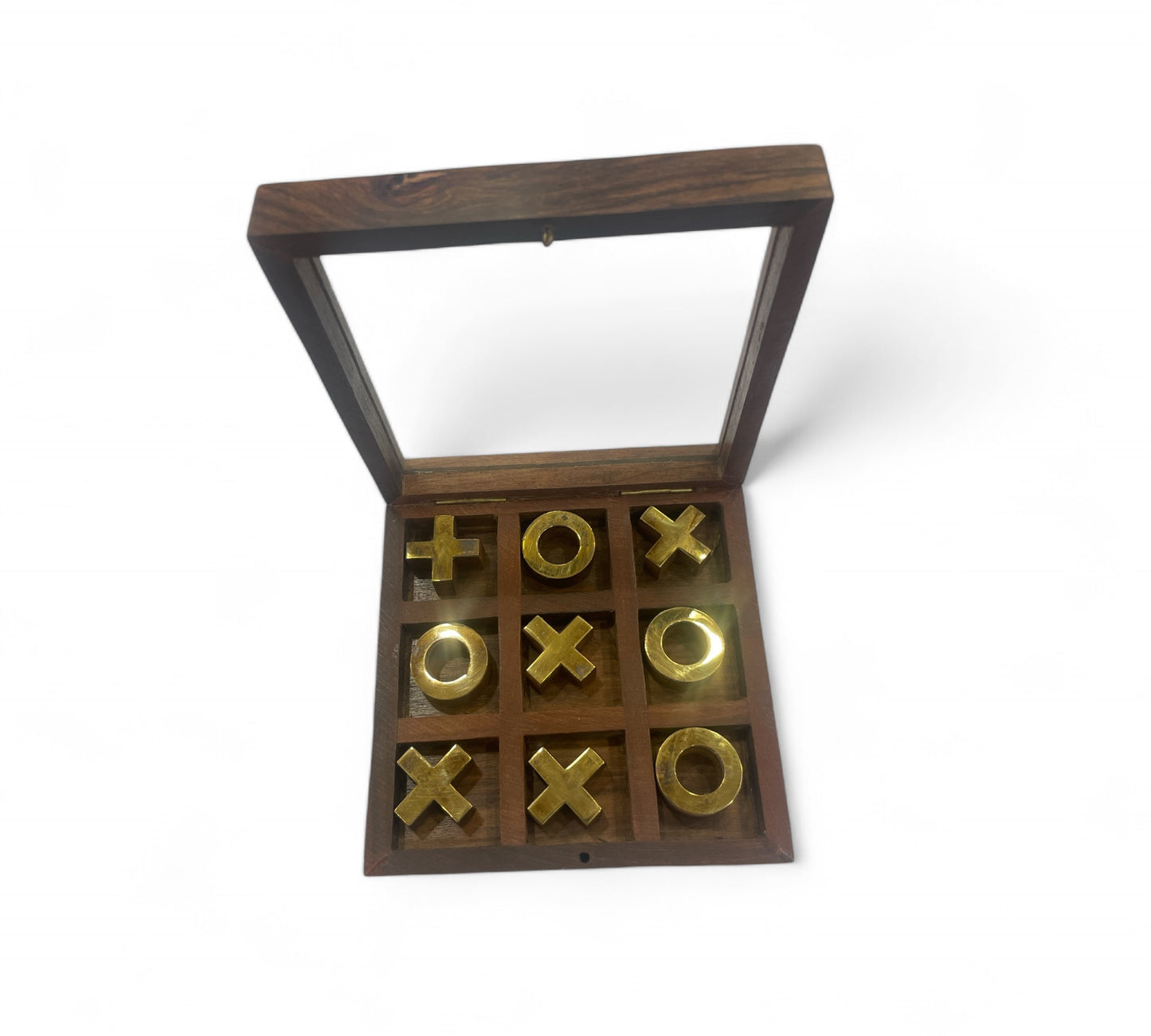 Wooden Tic-Tac-Toe Game Box