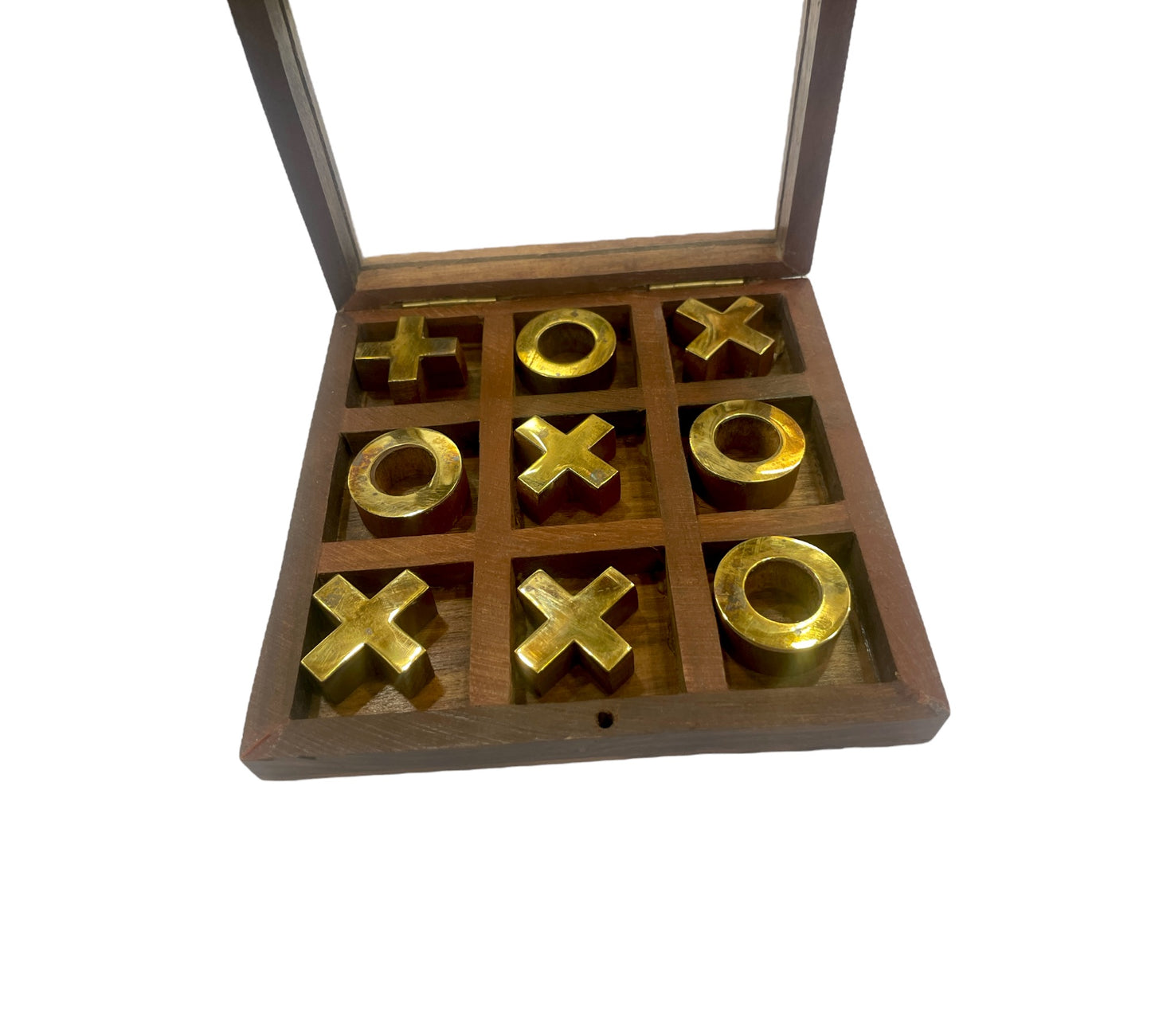 Wooden Tic-Tac-Toe Game Box