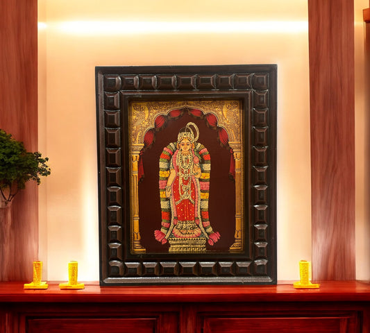 Andal amma Gold Foiled art within wooden frame