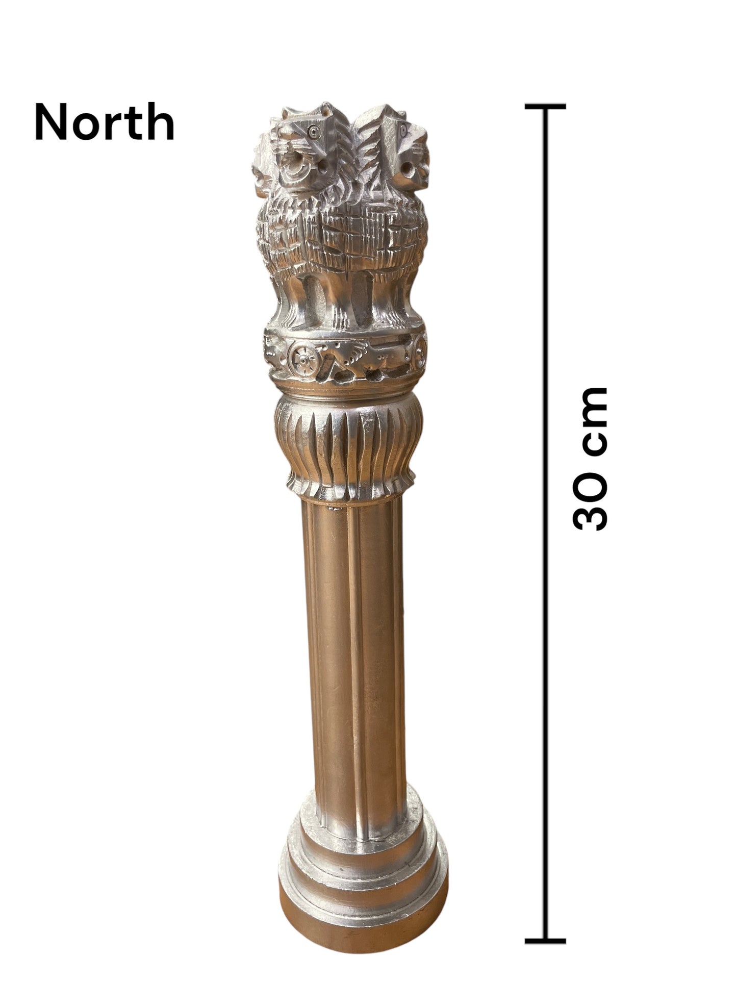 Set of Three Ashoka Pillar; White , Red & Silver