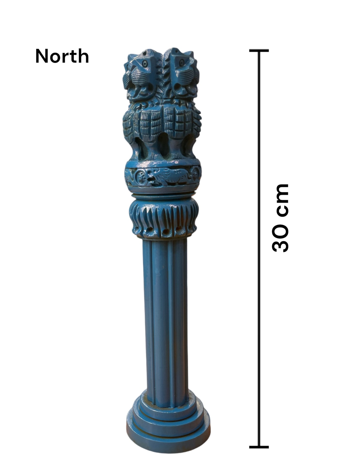 Set Of Three Ashoka pillar - Blue, Silver & Earth tone