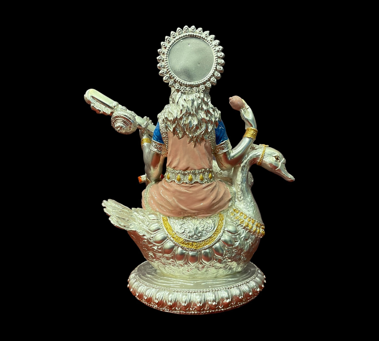 Silver Devi Saraswathi Idol