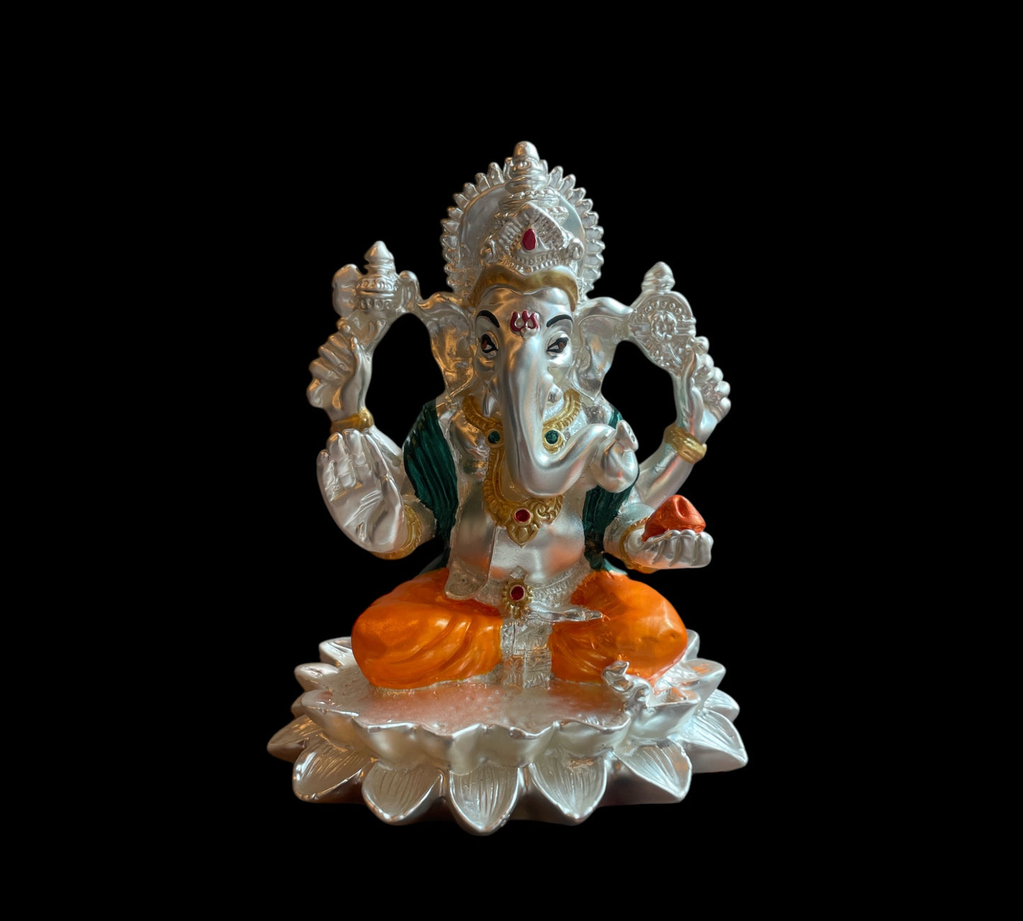 Ganesha Sterling Silver Orange