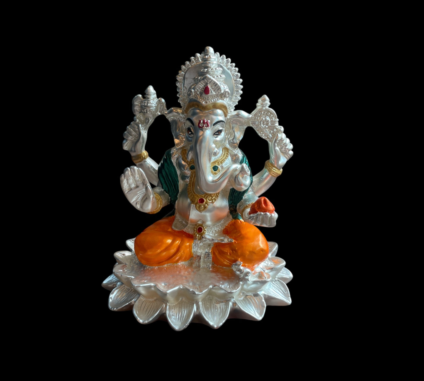 Ganesha Sterling Silver Orange