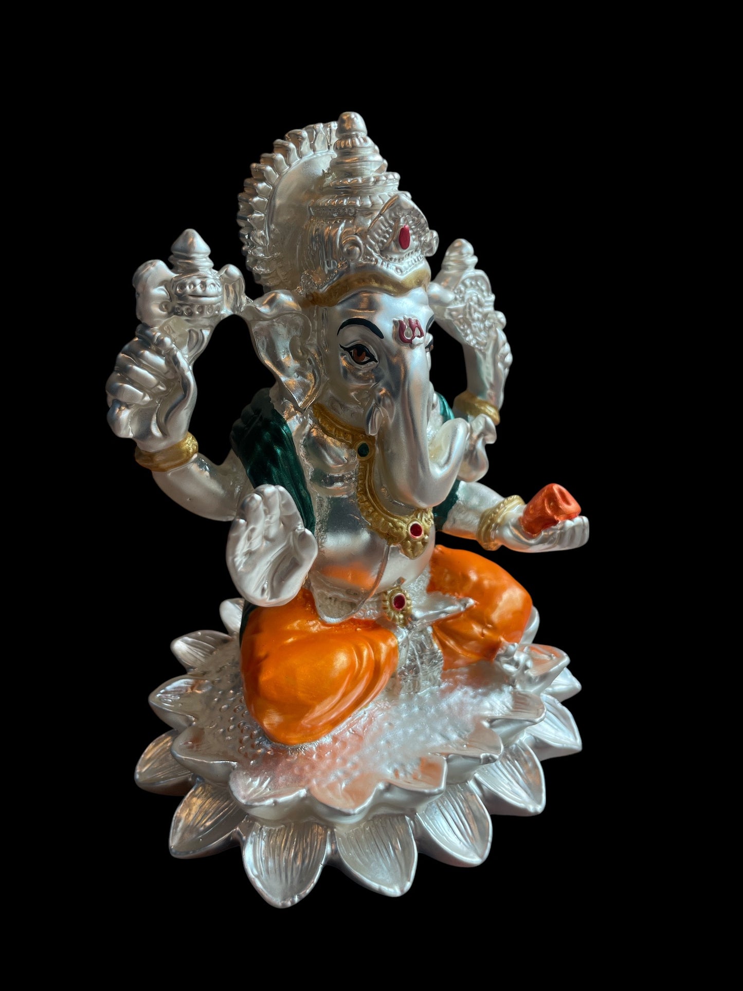 Ganesha Sterling Silver Orange