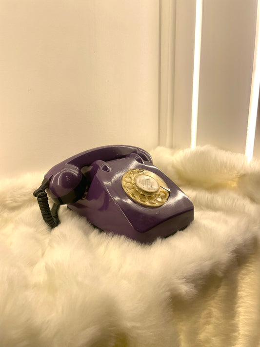 Antique Vintage Purple Telephone rotary dial