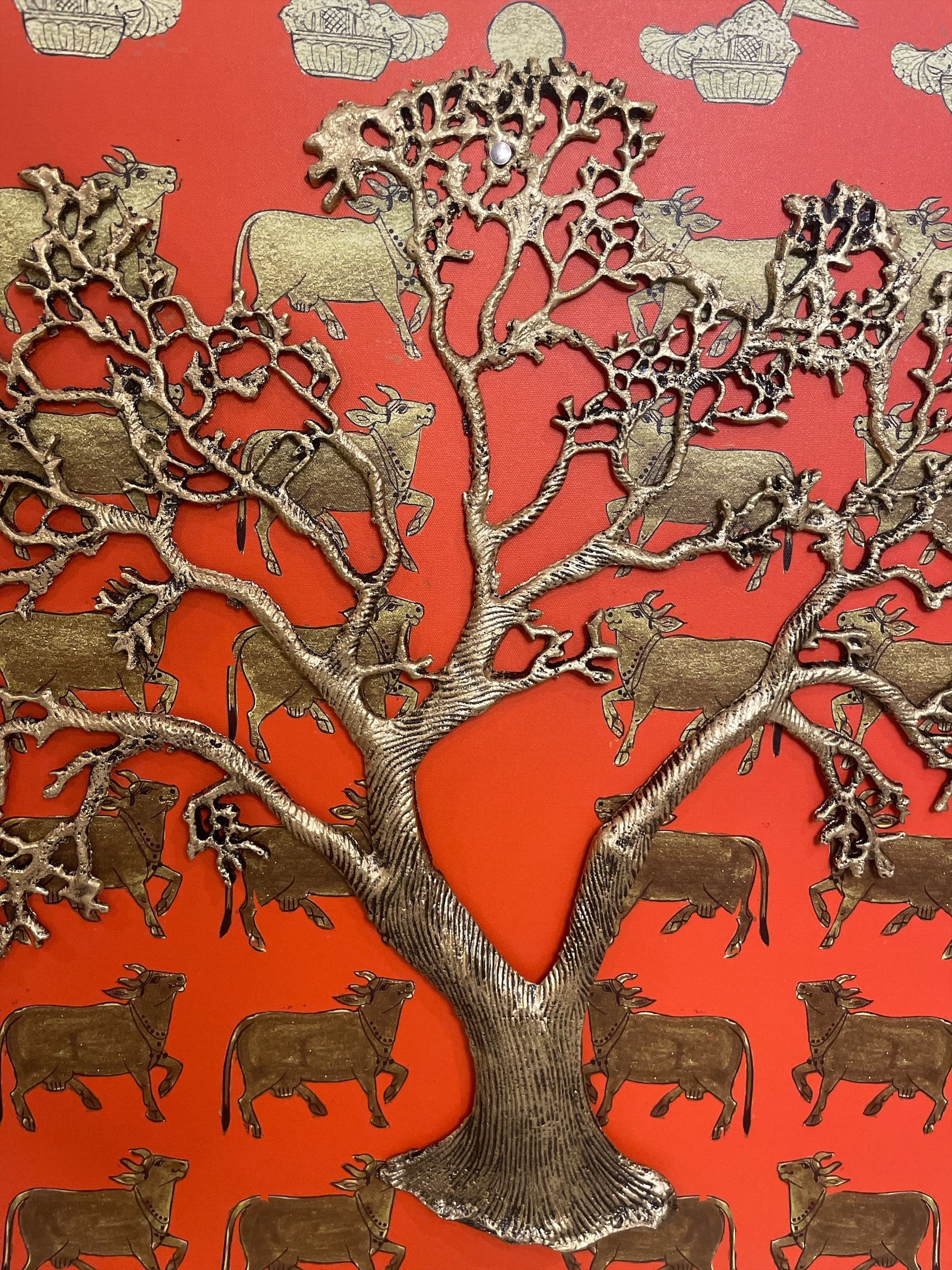 Wall Decor Title : Kamdhenu & Kalpavriksha.