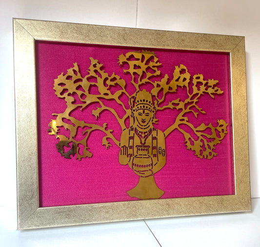 Dhanvantri with Pink silk background