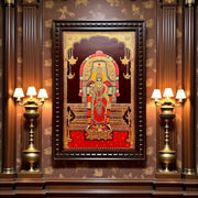 Madurai Meenakshi Gold Leafed art Within Wooden Frame