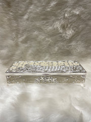 Pure Radiance: Sterling Silver Jewelry Box in White