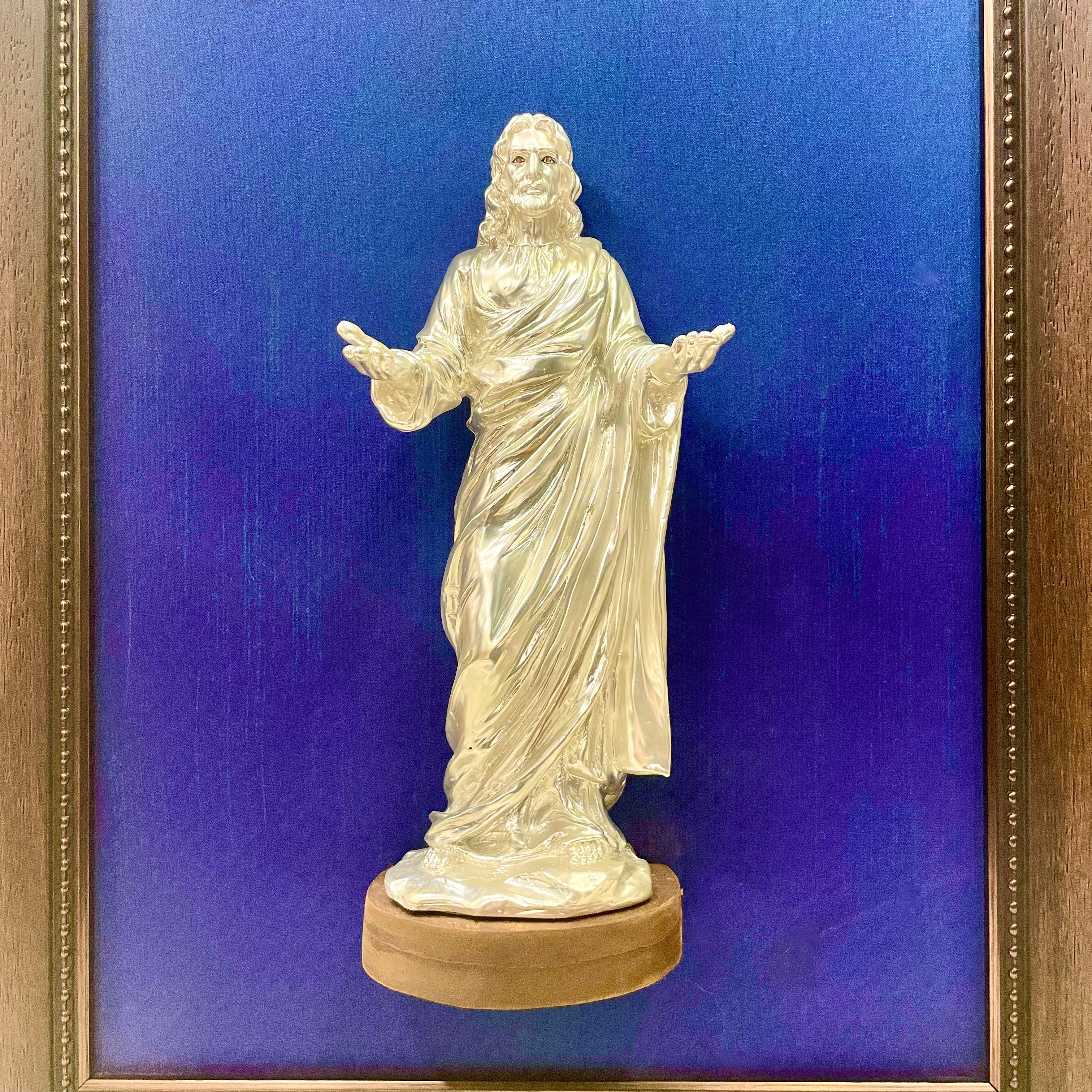 Jesus Christ Statue in Sterling Silver with Frame