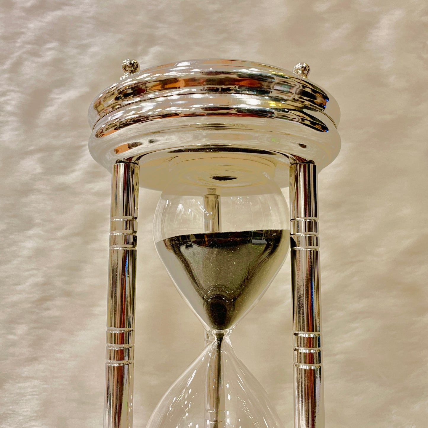 Steel Sand timer with Black Sand