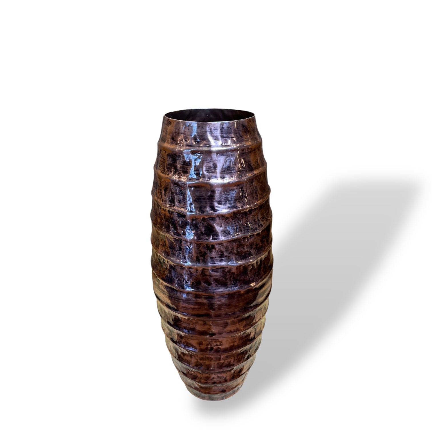 Antique Copper-Look Mild Steel Flower Vase | Elegant Metal Home Décor